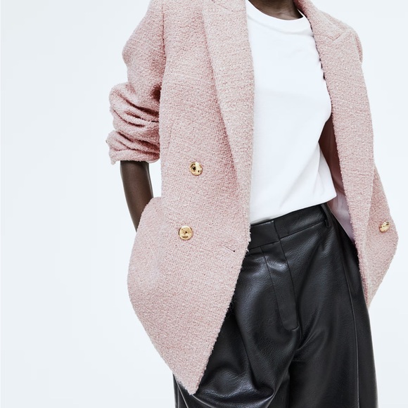 H&M Textured Weave Tweed Blazer - Picture 4 of 10